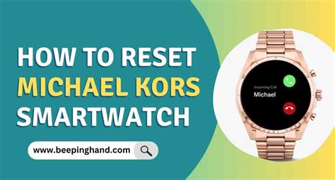 How to Reset Michael Kors Smartwatch: Step.